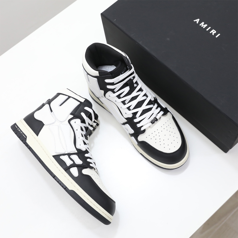 Amiri Skel-Top Hi Sneaker White/Black - EUR FASHION