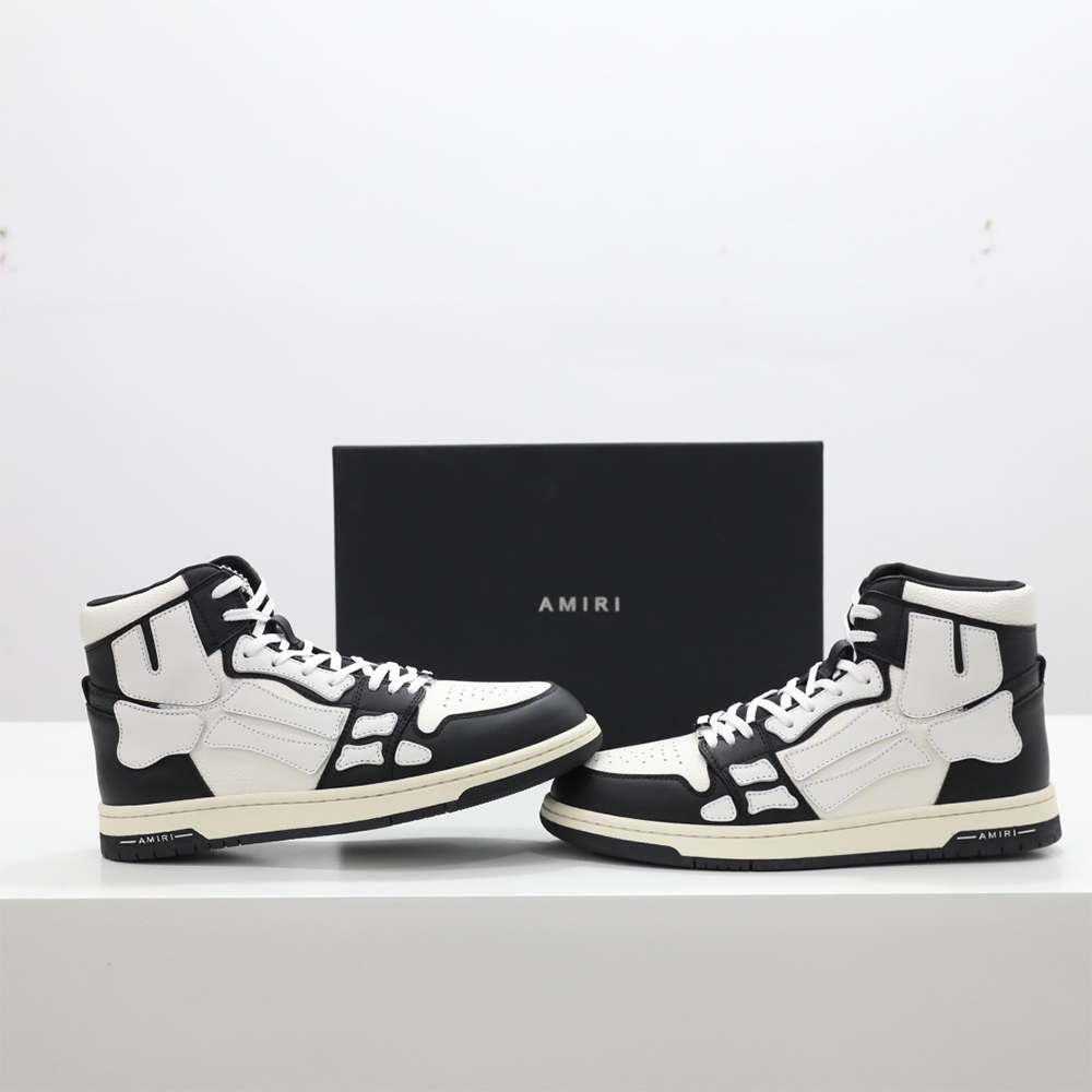 Amiri Skel-Top Hi Sneaker White/Black - EUR FASHION