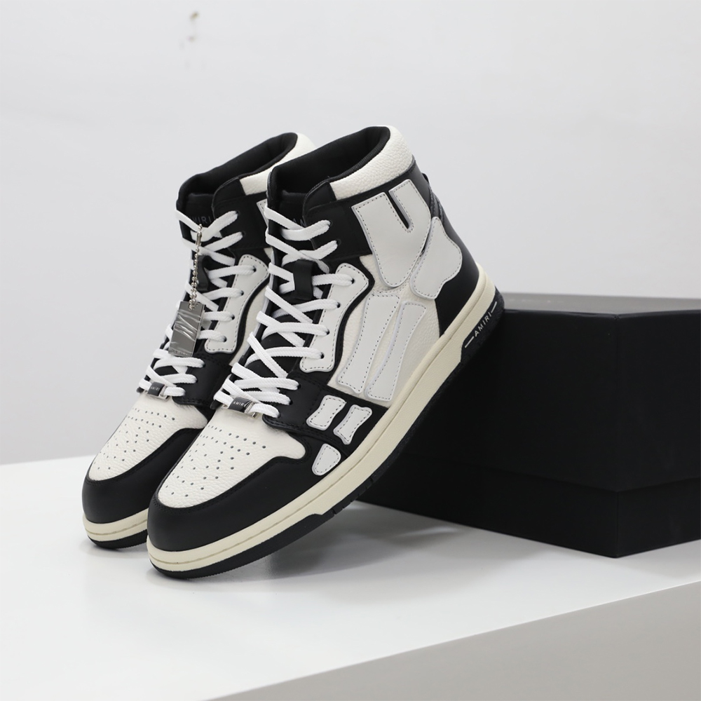 Amiri Skel-Top Hi Sneaker White/Black - EUR FASHION