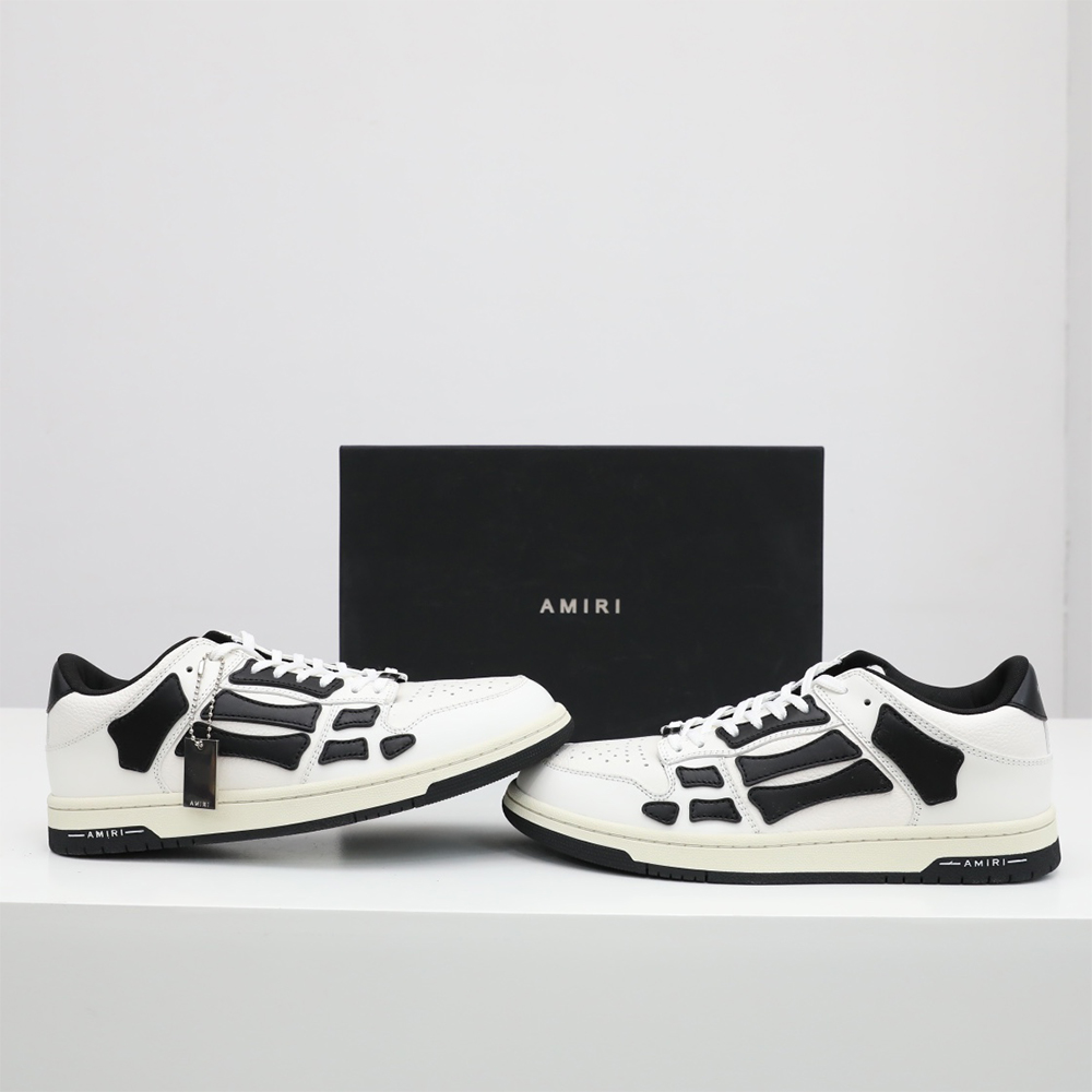 Amiri Skel-Top Low Sneaker White/Black - EUR FASHION