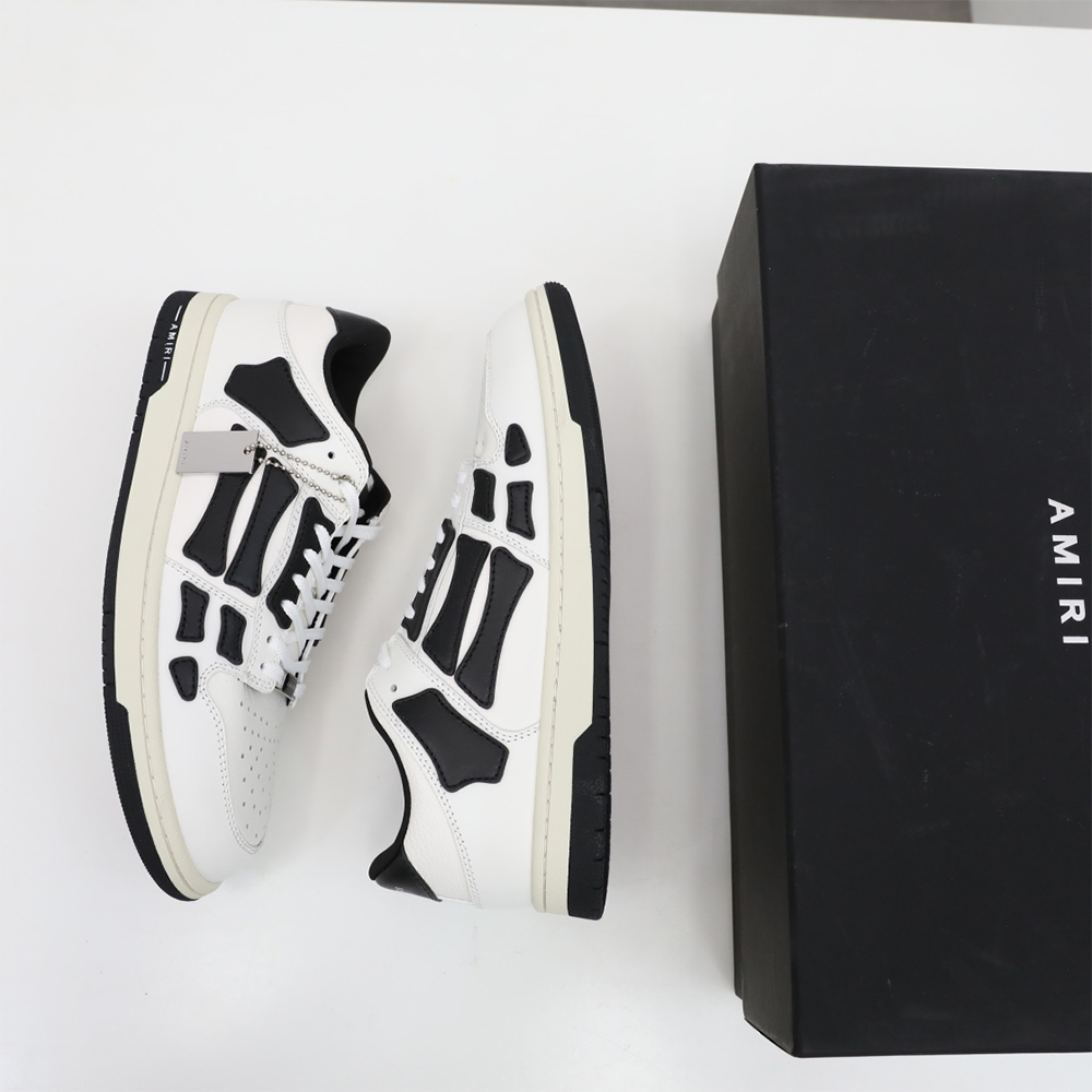 Amiri Skel-Top Low Sneaker White/Black - EUR FASHION