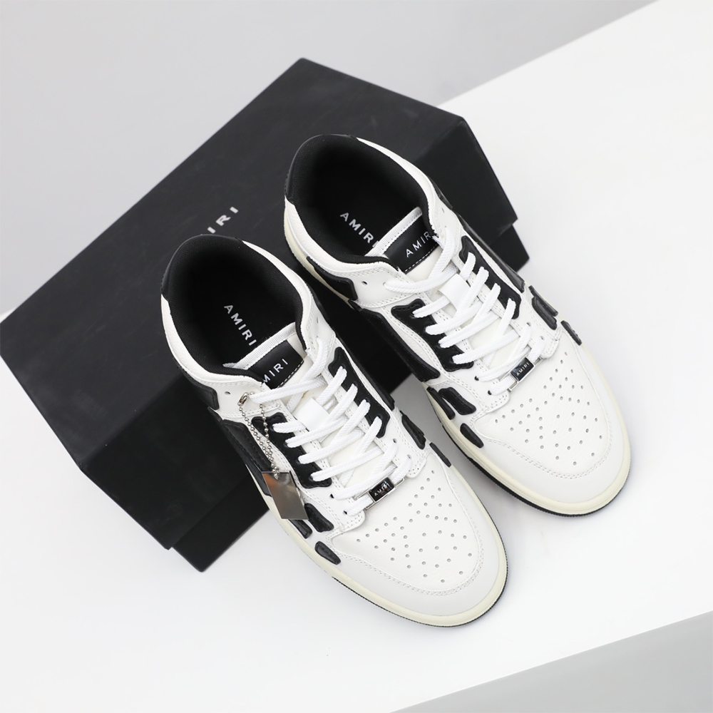 Amiri Skel-Top Low Sneaker White/Black - EUR FASHION