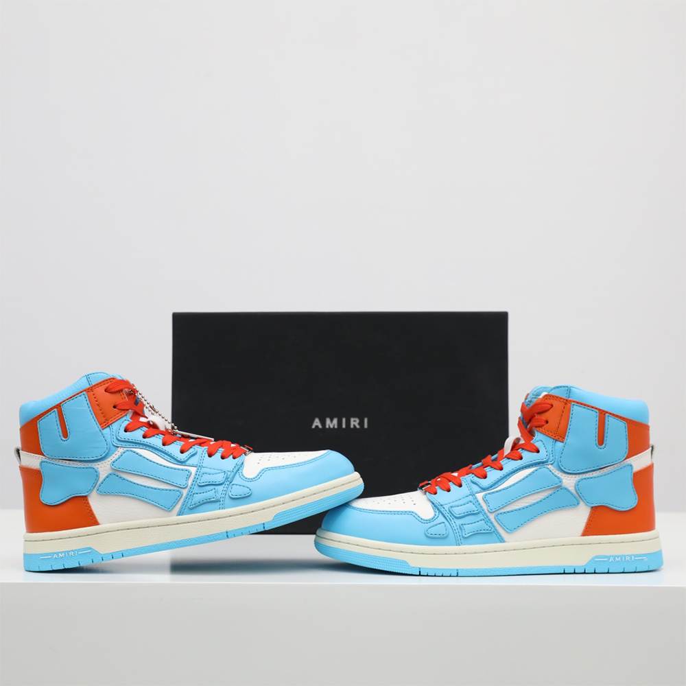 Amiri Skel-Top Hi Sneaker Blue/Orange - EUR FASHION