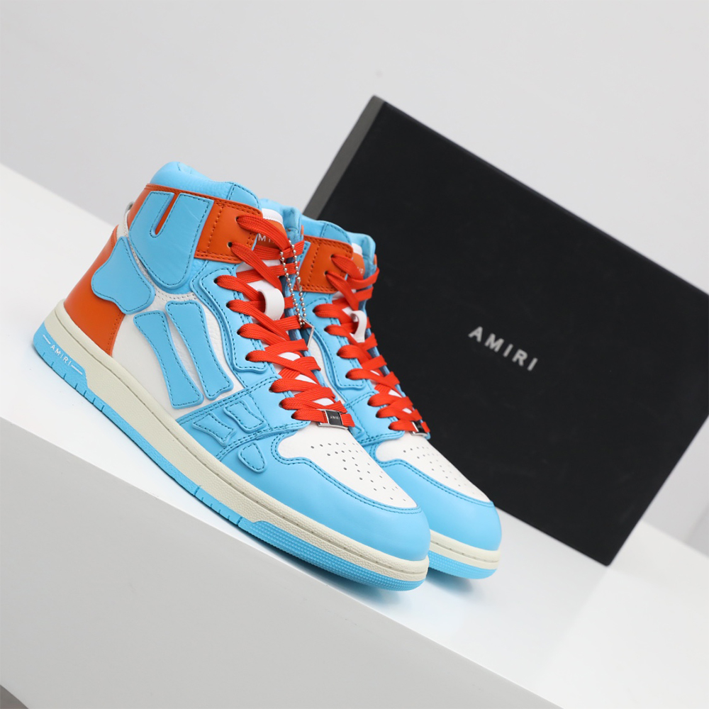 Amiri Skel-Top Hi Sneaker Blue/Orange - EUR FASHION