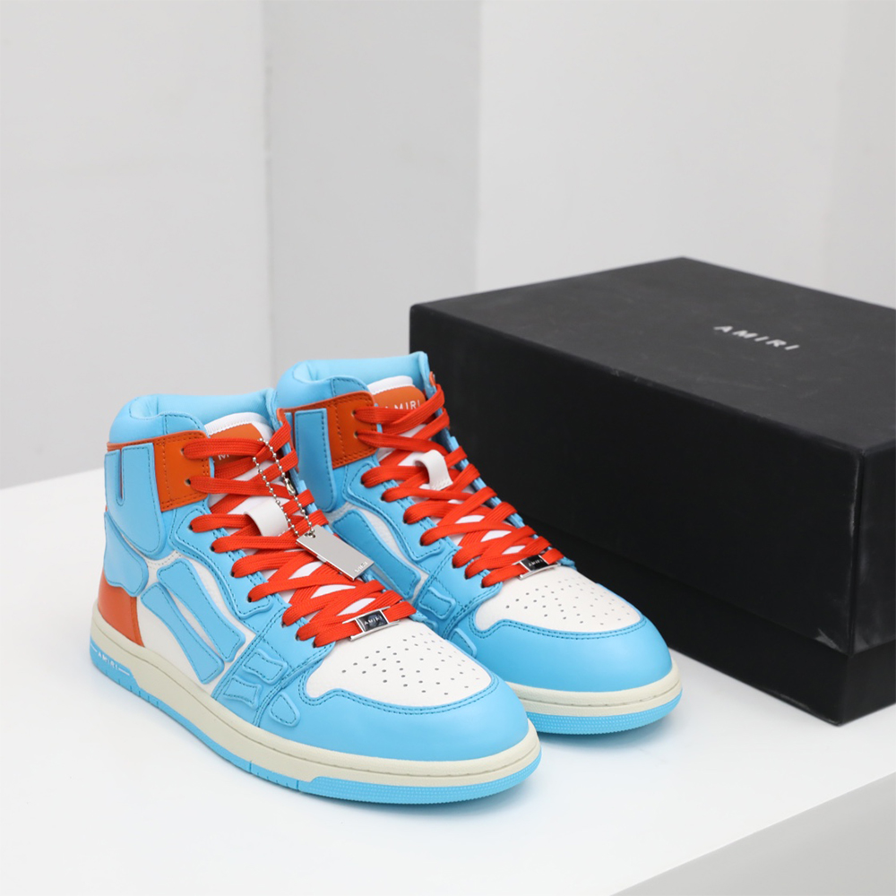 Amiri Skel-Top Hi Sneaker Blue/Orange - EUR FASHION