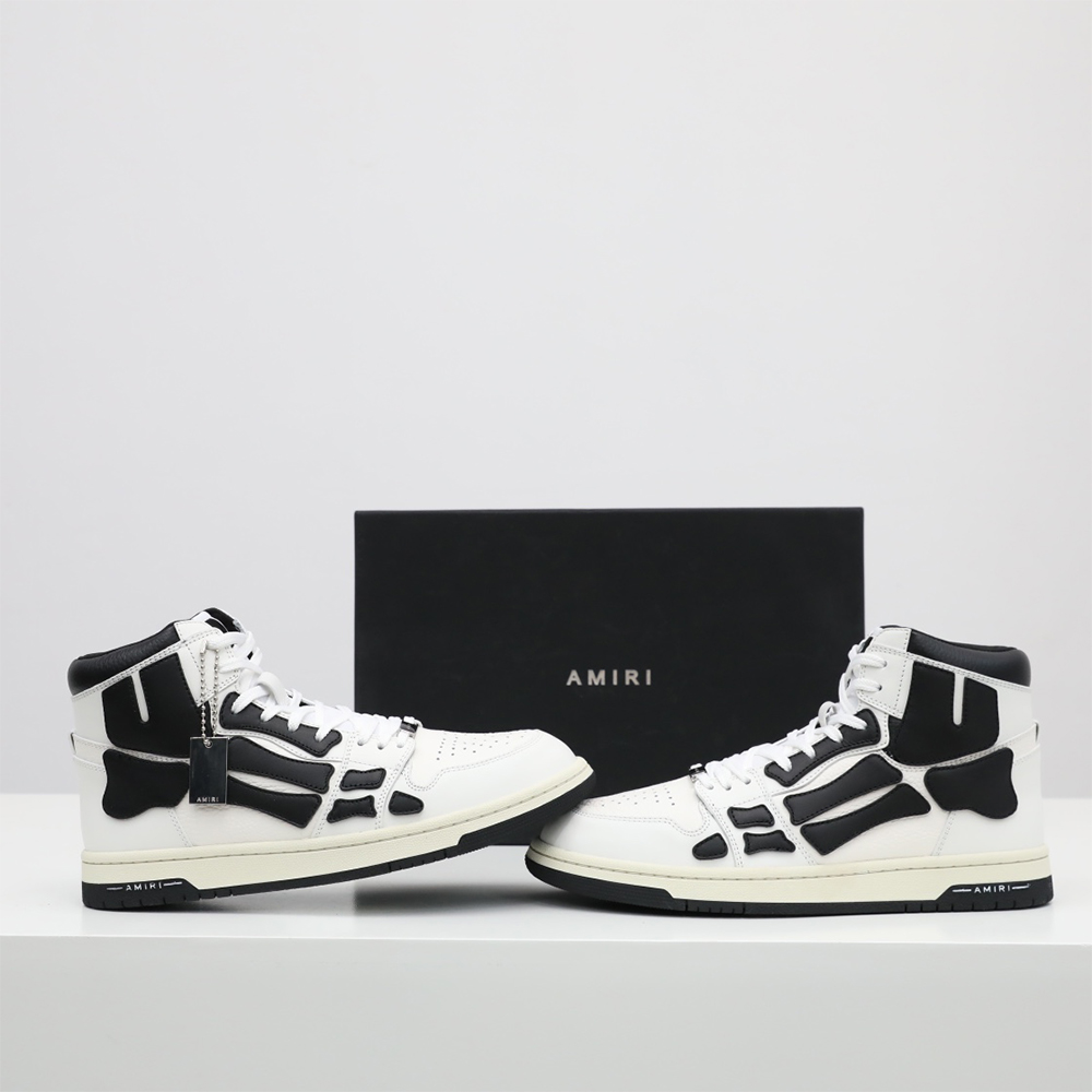 Amiri Skel-Top Hi Sneaker Black/White - EUR FASHION