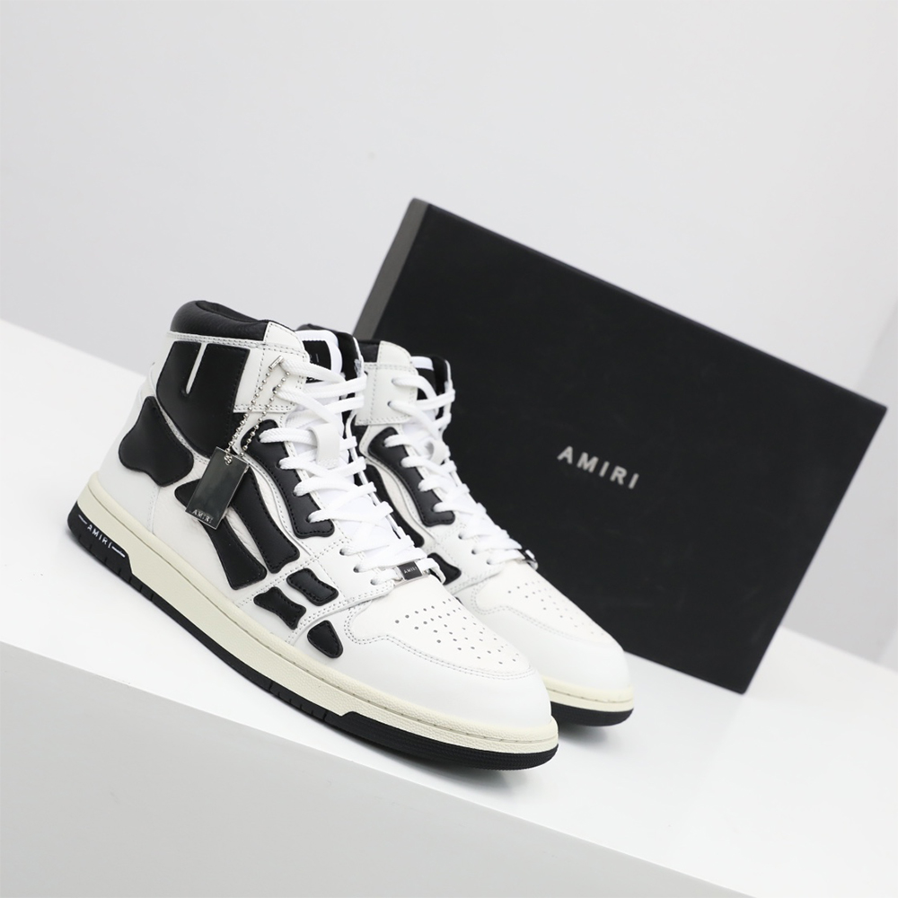 Amiri Skel-Top Hi Sneaker Black/White - EUR FASHION