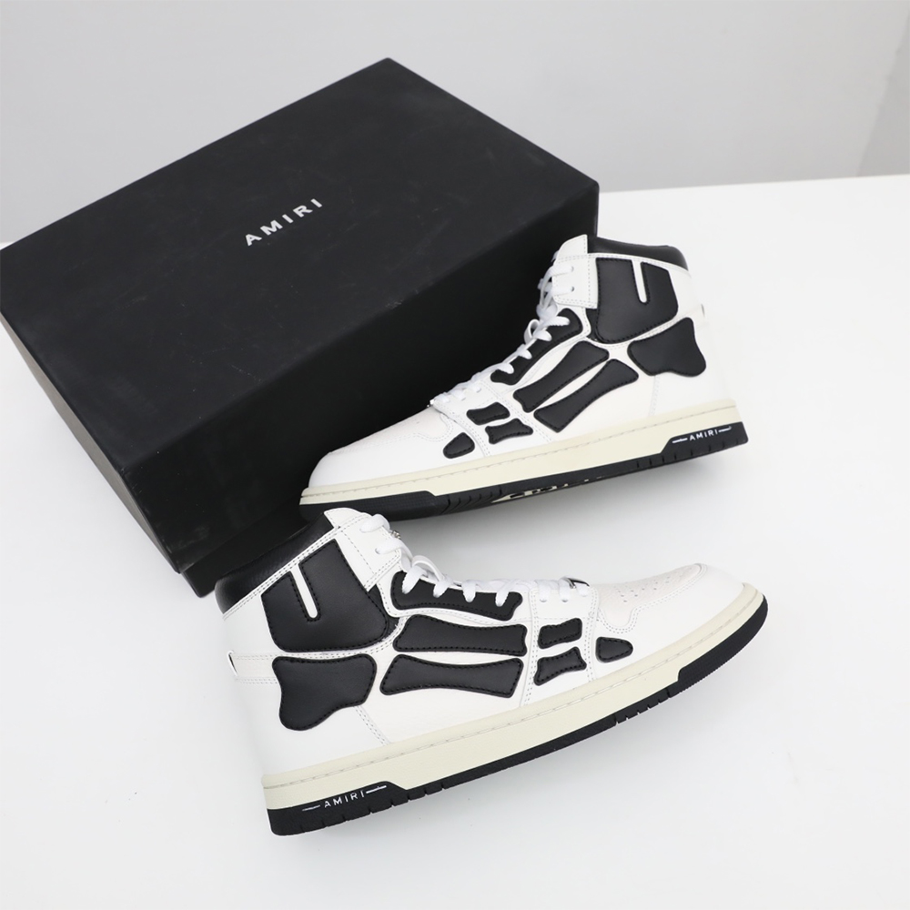 Amiri Skel-Top Hi Sneaker Black/White - EUR FASHION