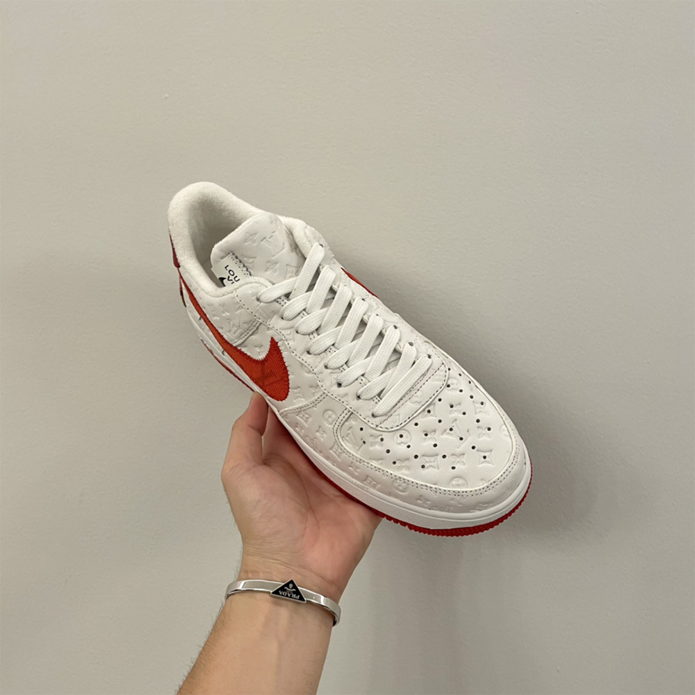 Louis Vuitton X Nike Air Force 1 Sneaker In White&Red - EUR FASHION