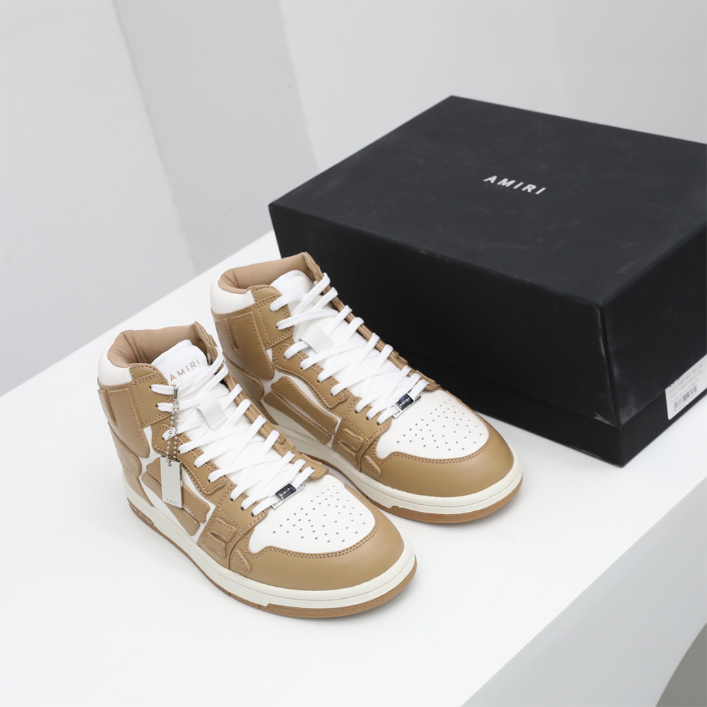 Amiri Skel-Top Hi Sneaker Brown/White - EUR FASHION