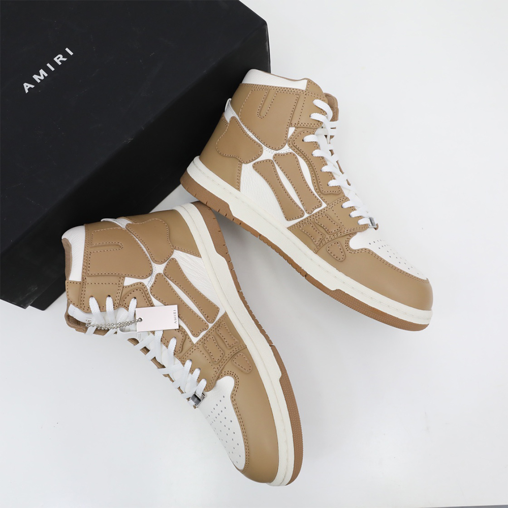 Amiri Skel-Top Hi Sneaker Brown/White - EUR FASHION