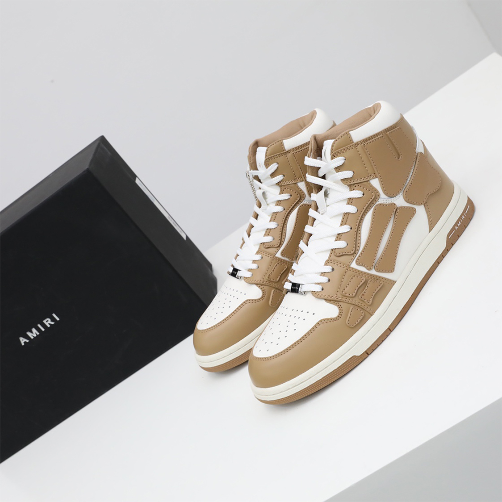 Amiri Skel-Top Hi Sneaker Brown/White - EUR FASHION