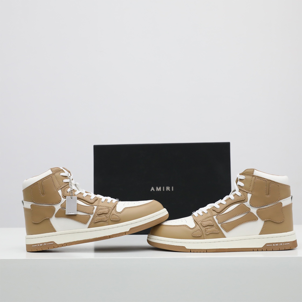 Amiri Skel-Top Hi Sneaker Brown/White - EUR FASHION