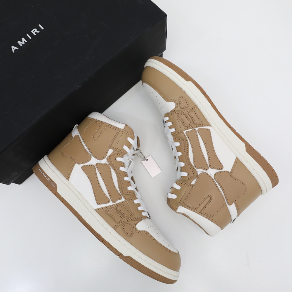 Amiri Skel-Top Hi Sneaker Brown/White - EUR FASHION