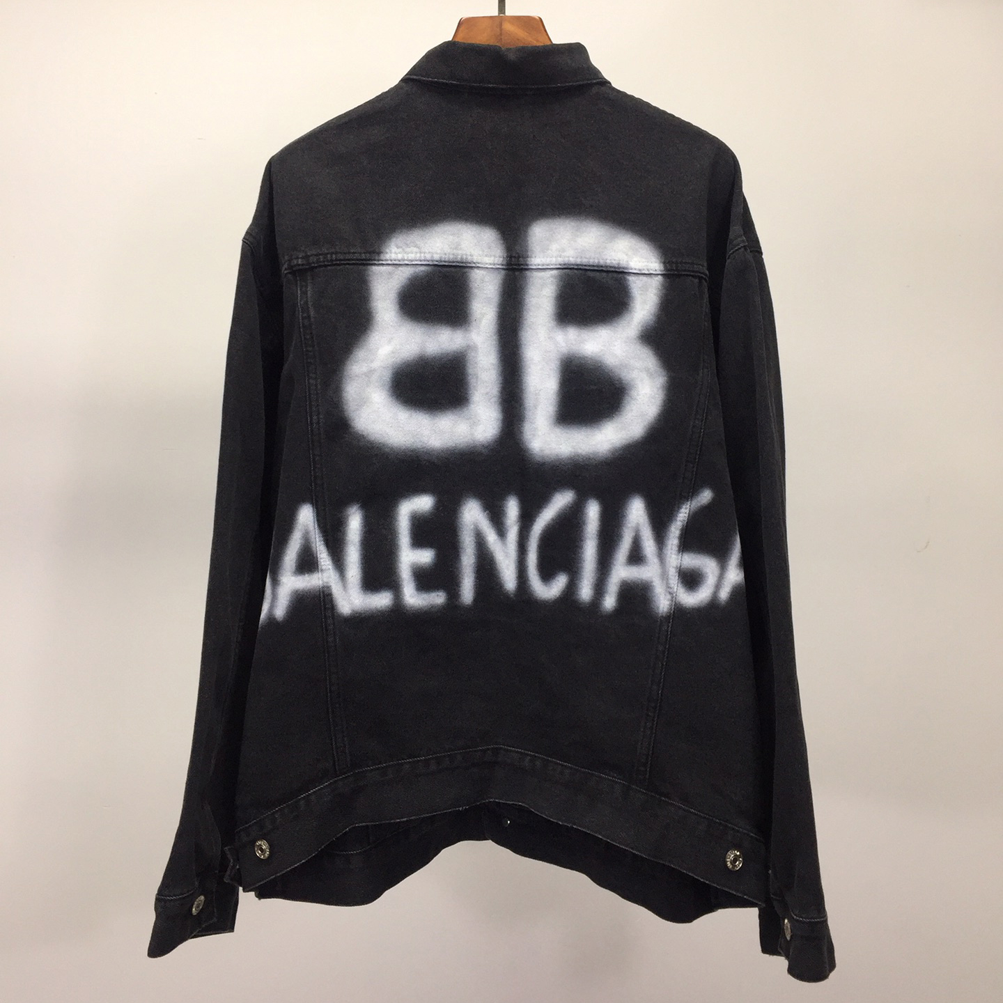  Balenciaga Spray Paint Logo Denim Jacket - EUR FASHION