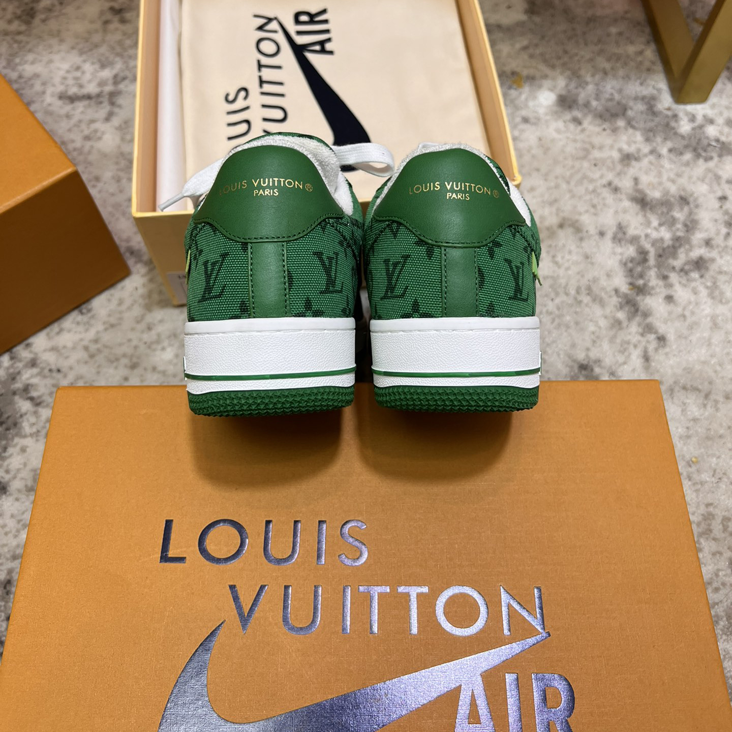 Louis Vuitton X Nike Air Force 1 Sneaker In Green - EUR FASHION