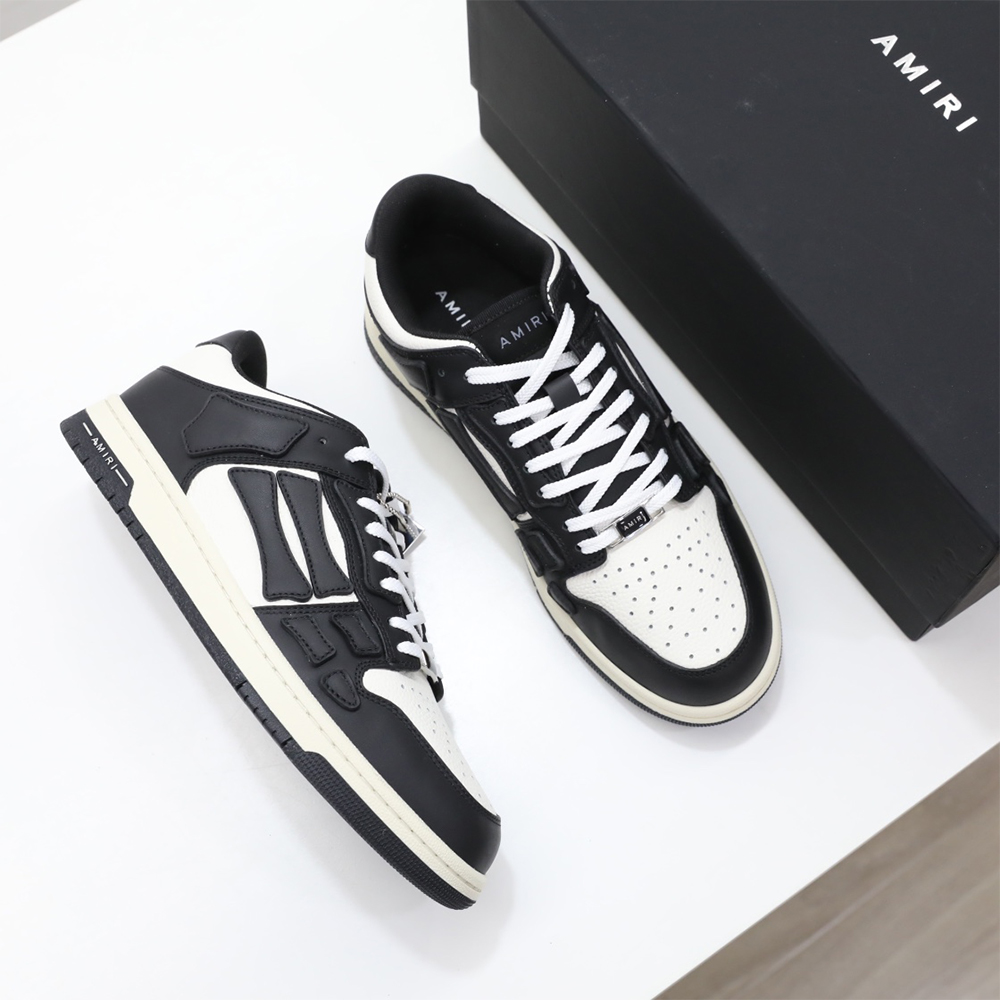 Amiri Skel-Top Low Sneaker Black/White - EUR FASHION