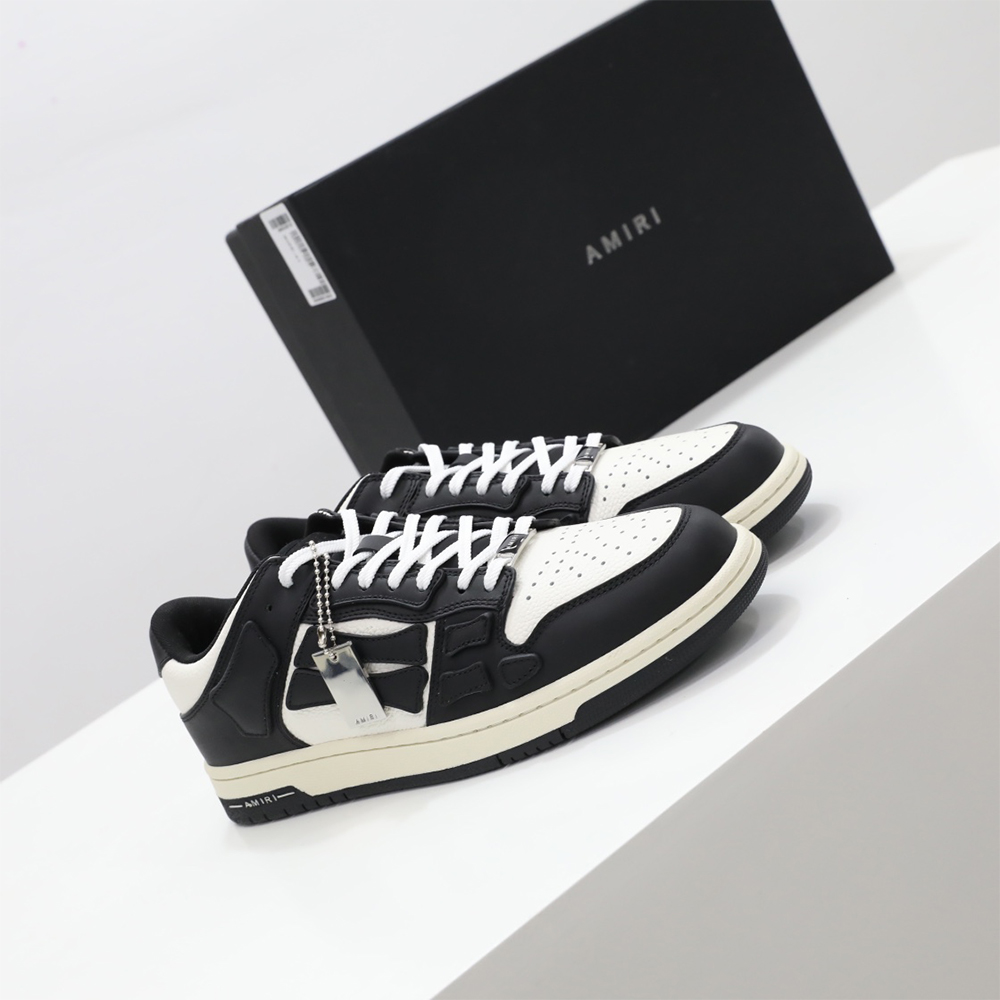 Amiri Skel-Top Low Sneaker Black/White - EUR FASHION