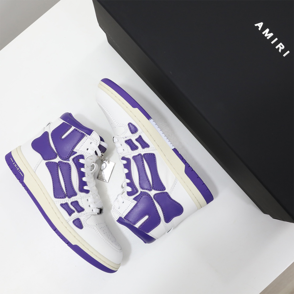 Amiri Skel-Top Hi Sneaker Purple/White - EUR FASHION