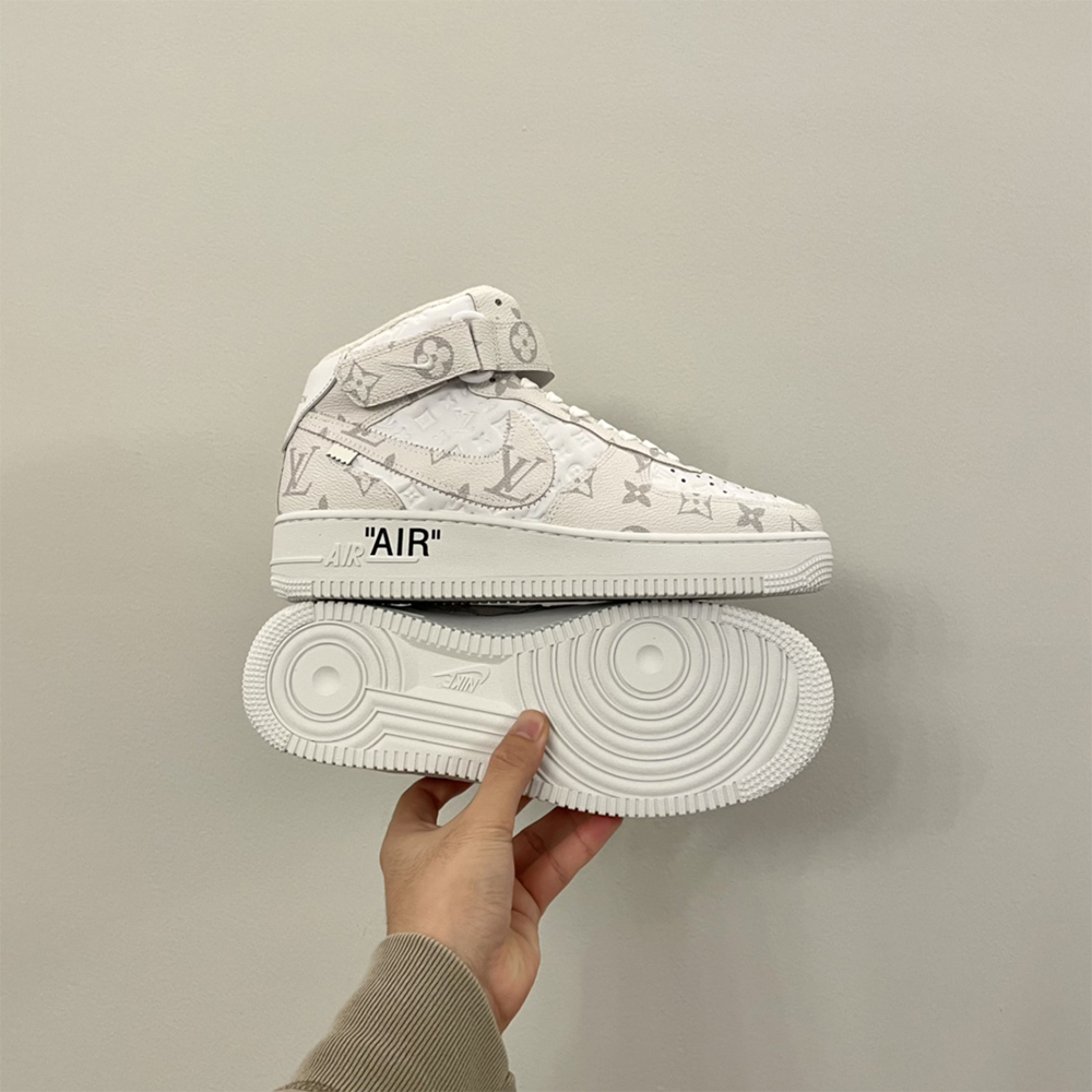 Louis Vuitton X Nike Air Force 1 Mid-Top Sneaker In White - EUR FASHION