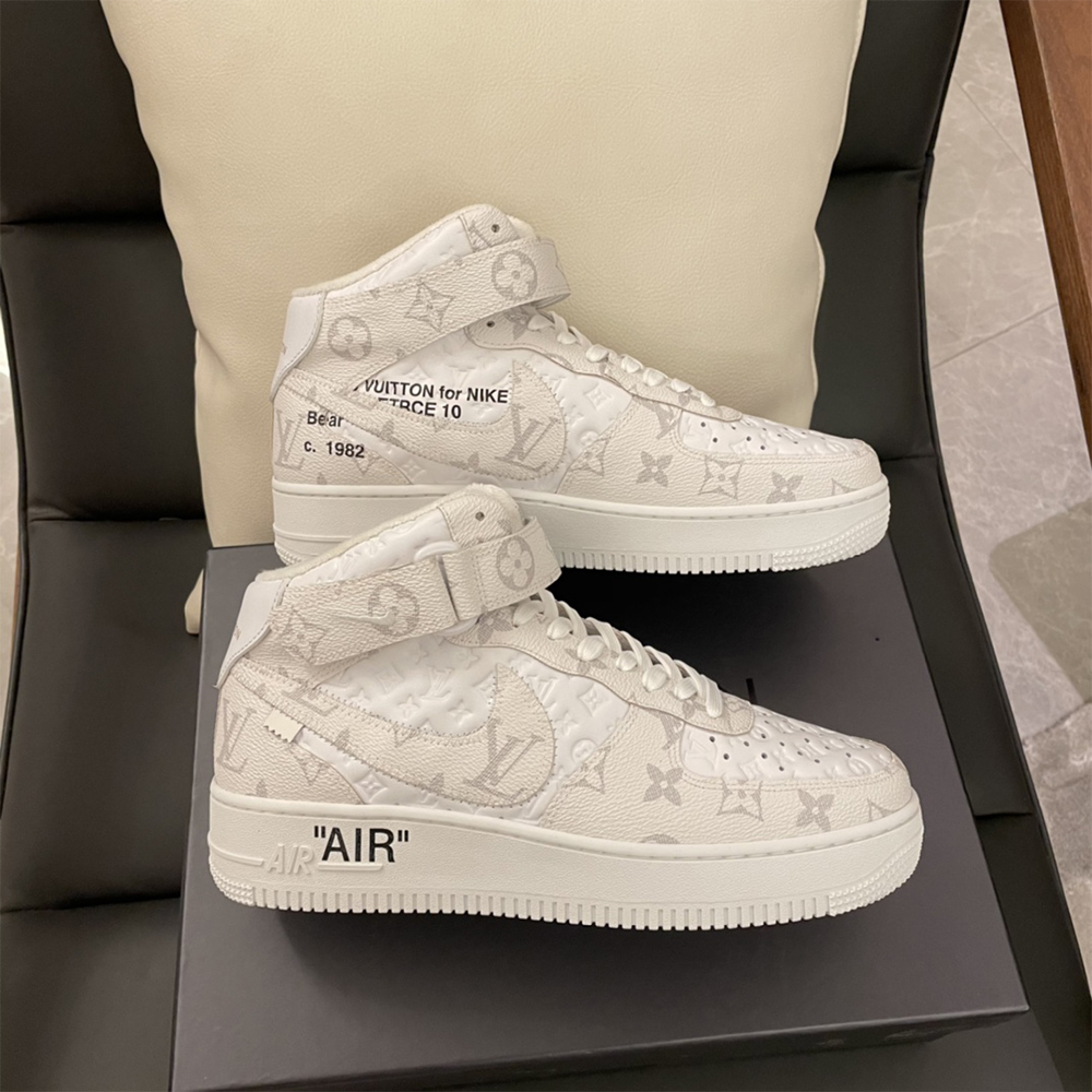 Louis Vuitton X Nike Air Force 1 Mid-Top Sneaker In White - EUR FASHION