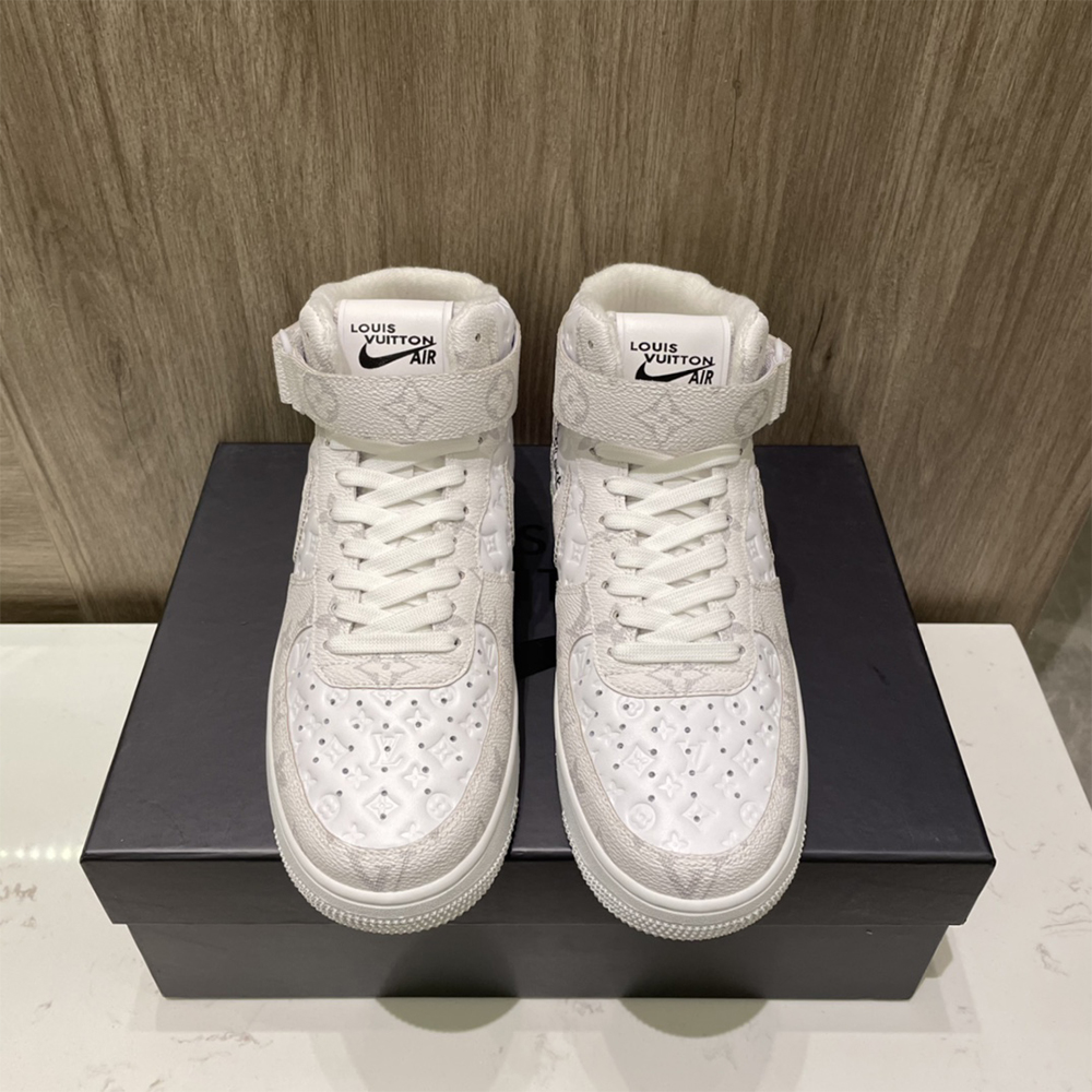 Louis Vuitton X Nike Air Force 1 Mid-Top Sneaker In White - EUR FASHION