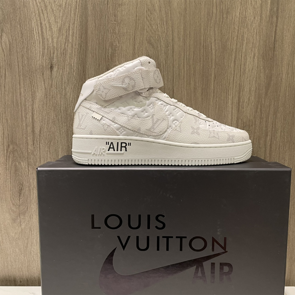 Louis Vuitton X Nike Air Force 1 Mid-Top Sneaker In White - EUR FASHION