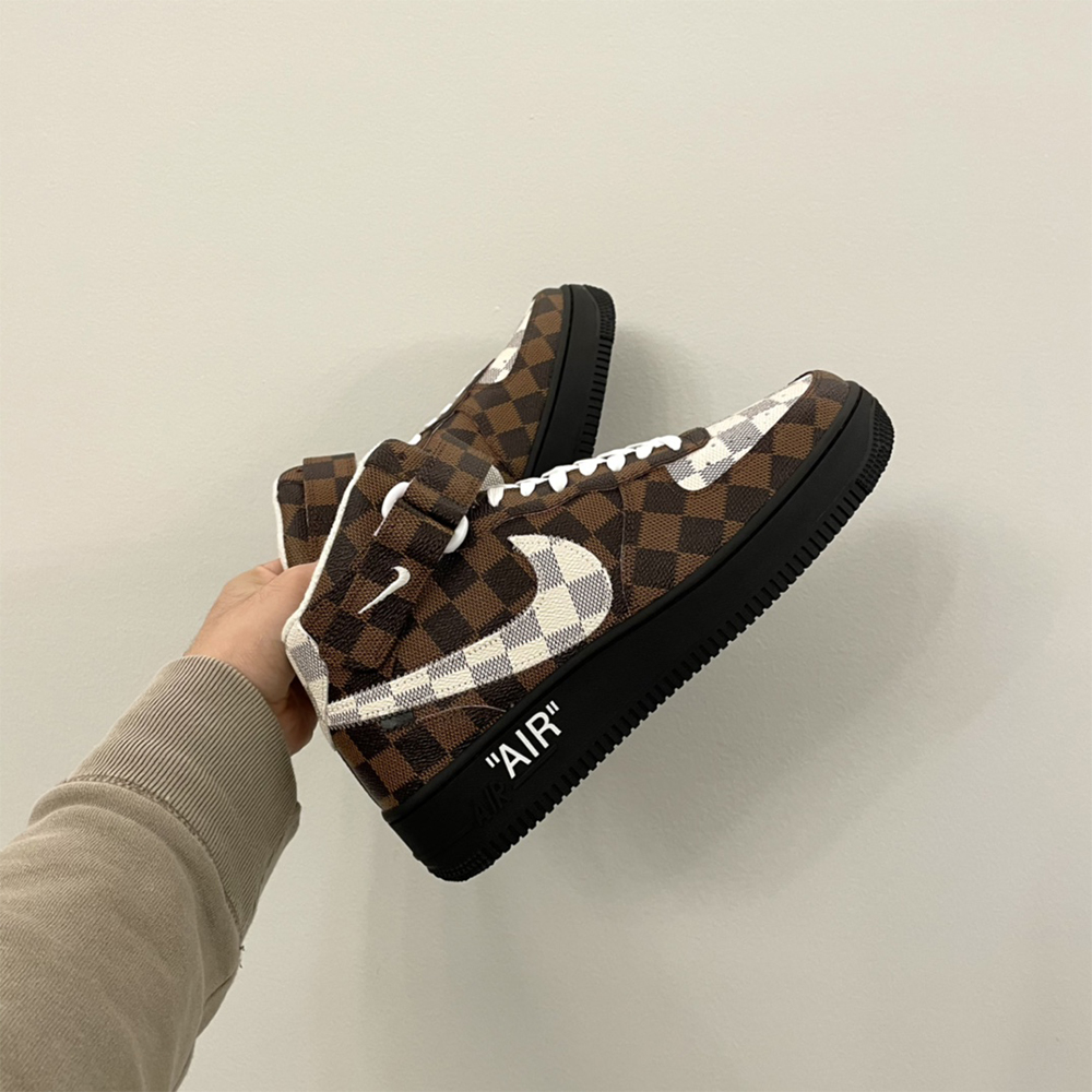 Louis Vuitton X Nike Air Force 1 Mid-Top Sneaker In Brown - EUR FASHION