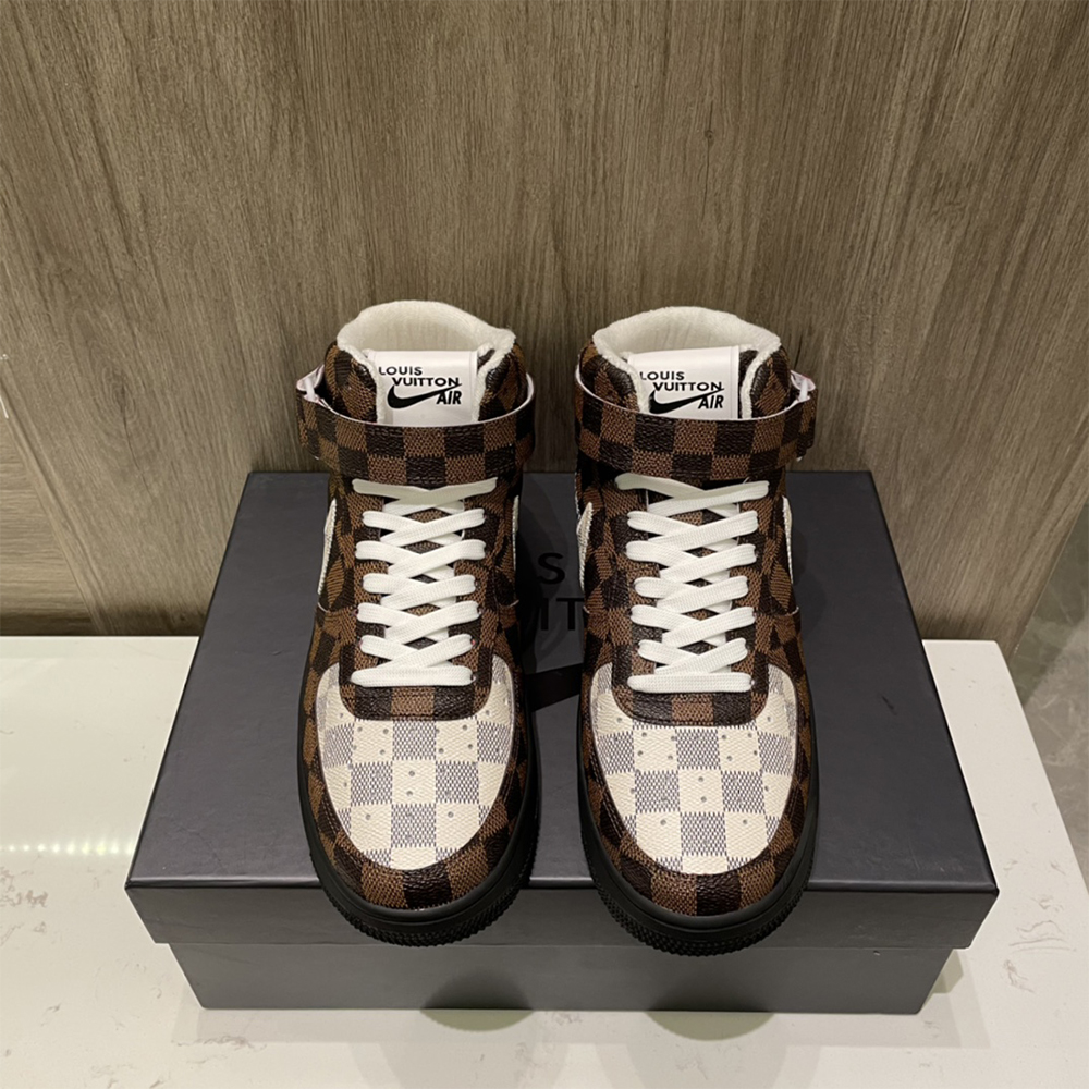 Louis Vuitton X Nike Air Force 1 Mid-Top Sneaker In Brown - EUR FASHION