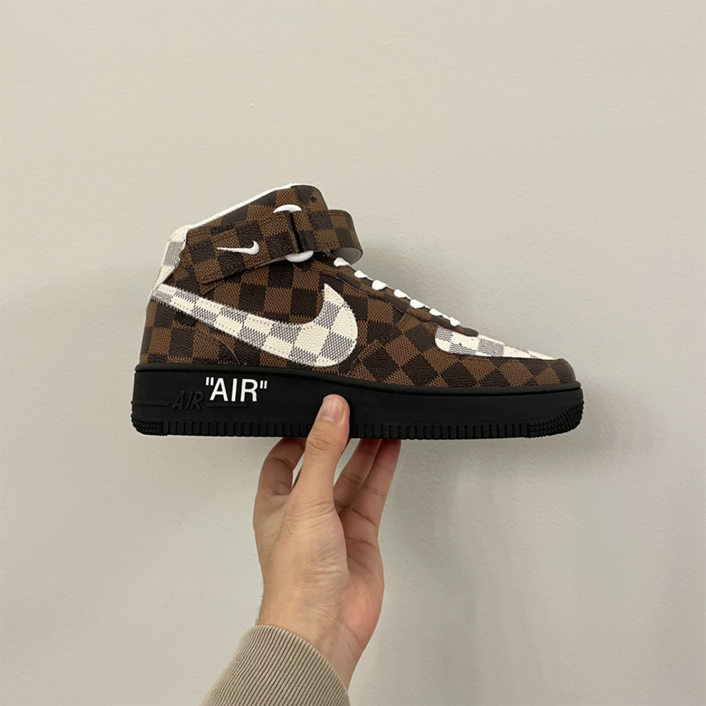 Louis Vuitton X Nike Air Force 1 Mid-Top Sneaker In Brown - EUR FASHION