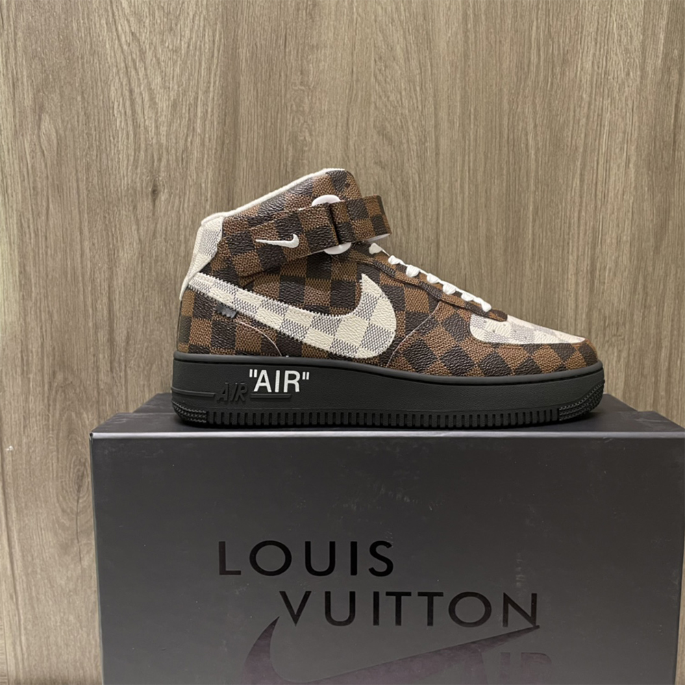 Louis Vuitton X Nike Air Force 1 Mid-Top Sneaker In Brown - EUR FASHION