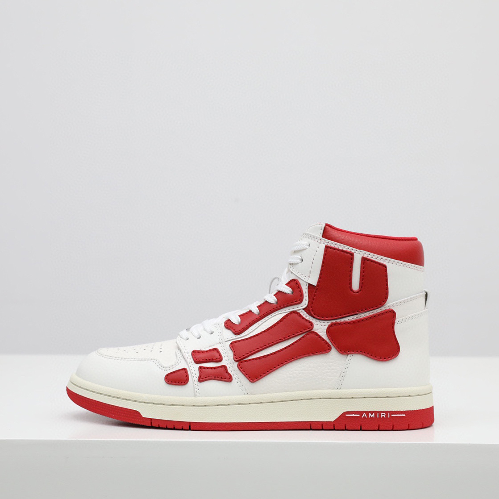 Amiri Skel-Top Hi Sneaker Red/White - EUR FASHION