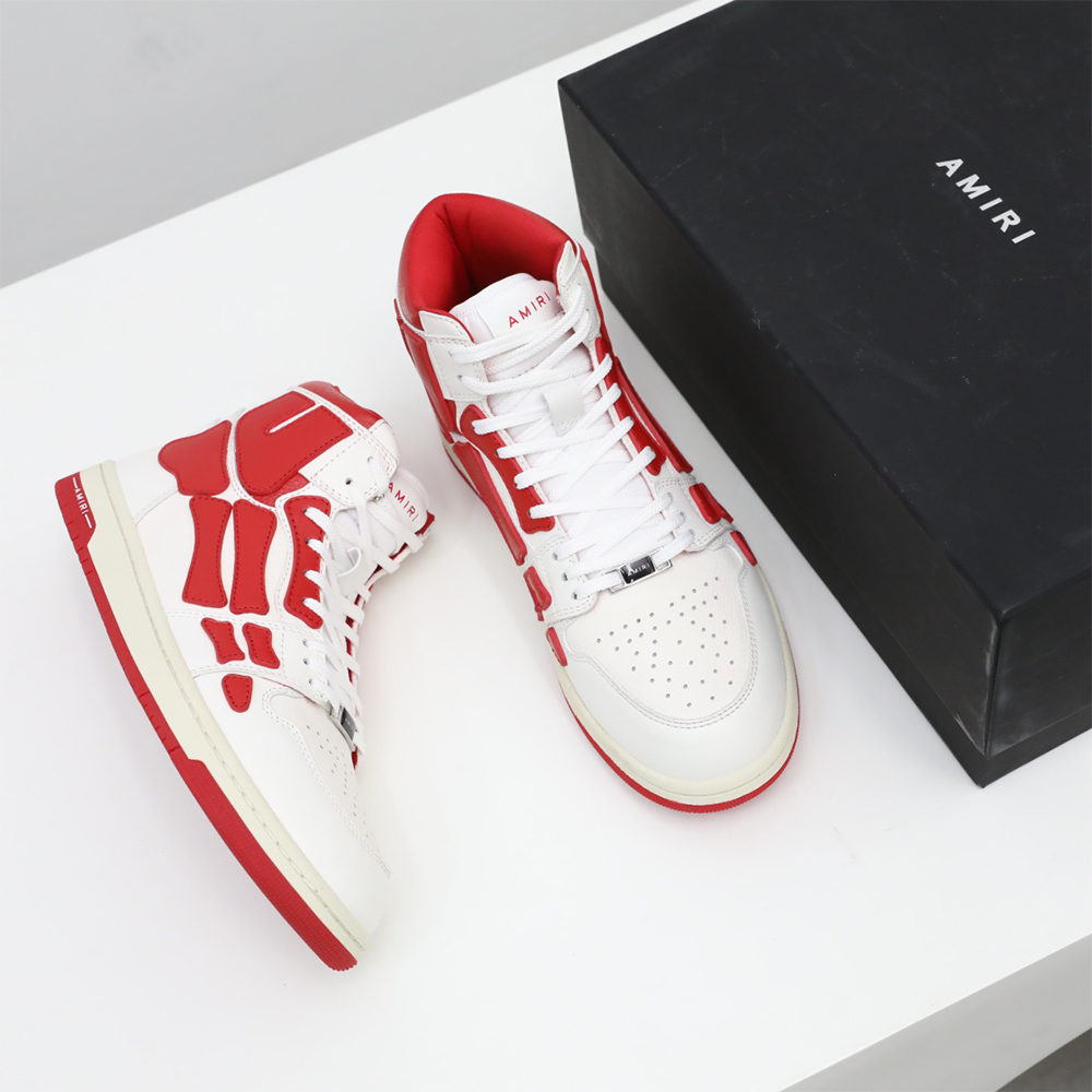 Amiri Skel-Top Hi Sneaker Red/White - EUR FASHION