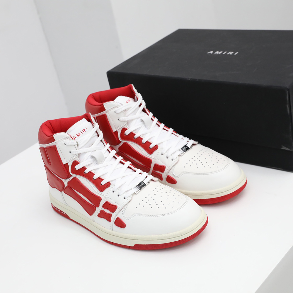 Amiri Skel-Top Hi Sneaker Red/White - EUR FASHION