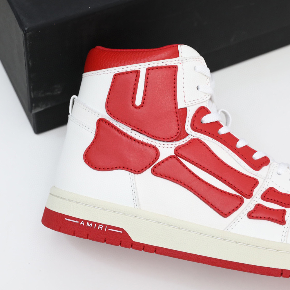 Amiri Skel-Top Hi Sneaker Red/White - EUR FASHION