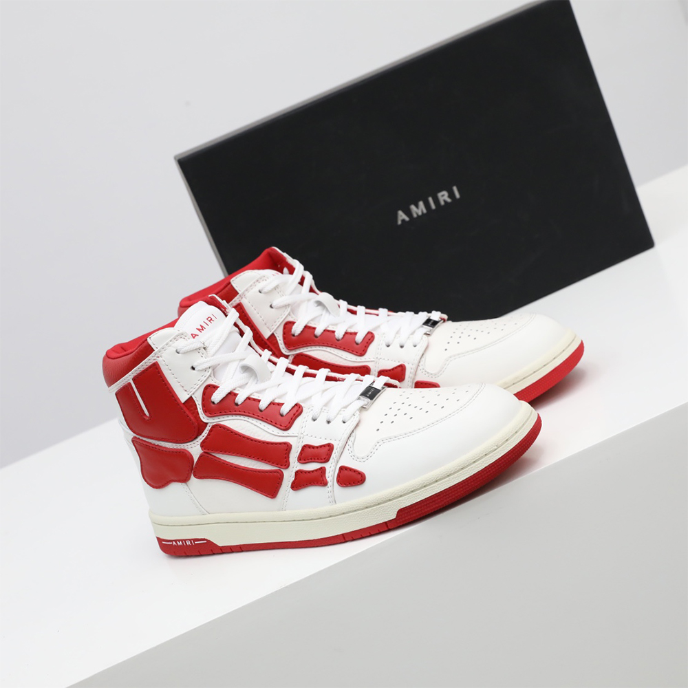 Amiri Skel-Top Hi Sneaker Red/White - EUR FASHION