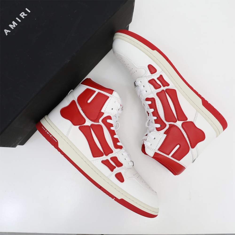 Amiri Skel-Top Hi Sneaker Red/White - EUR FASHION