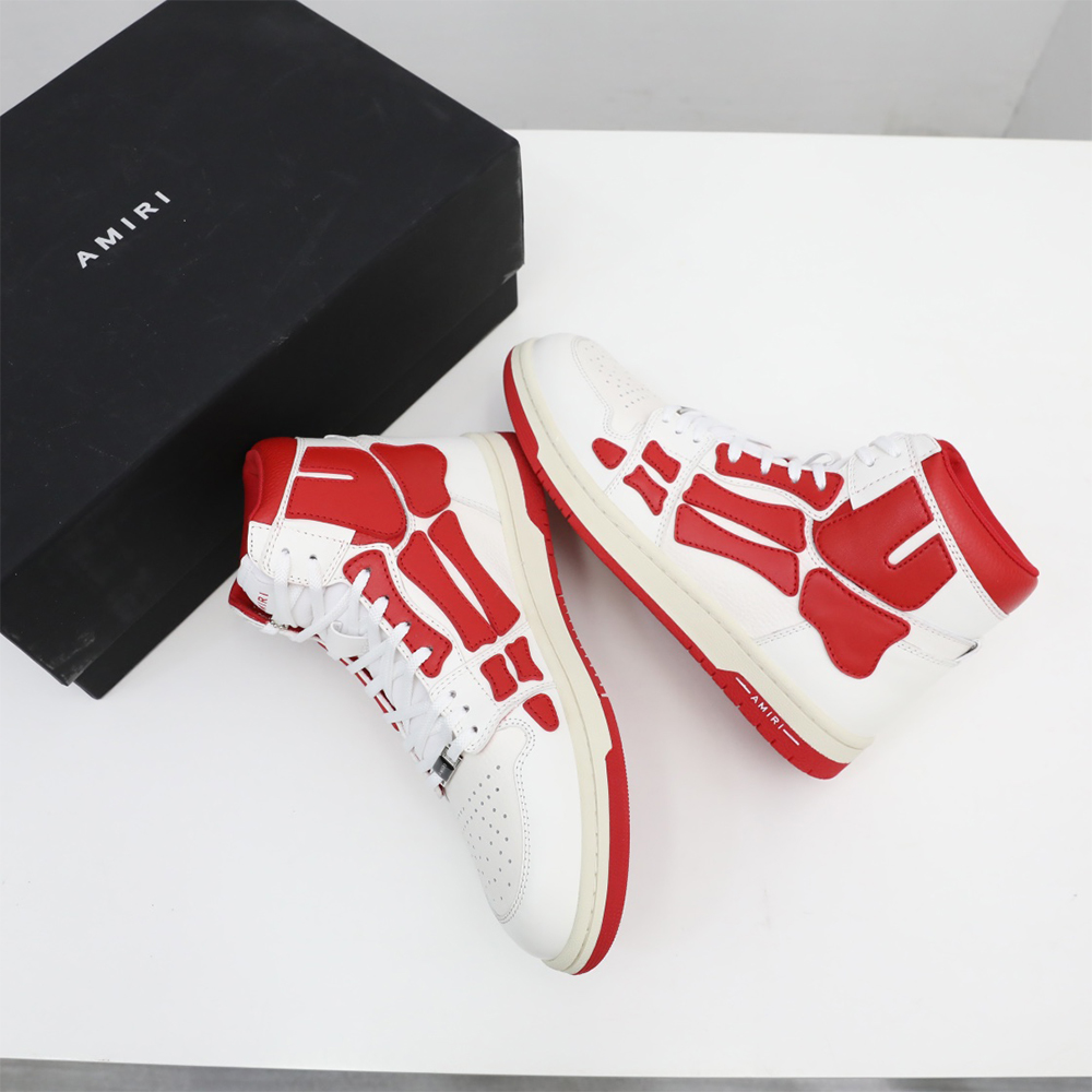 Amiri Skel-Top Hi Sneaker Red/White - EUR FASHION