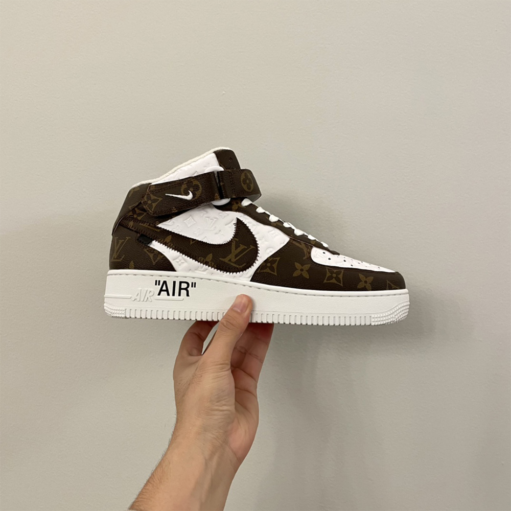 Louis Vuitton X Nike Air Force 1 Mid-Top Monogram Sneaker - EUR FASHION