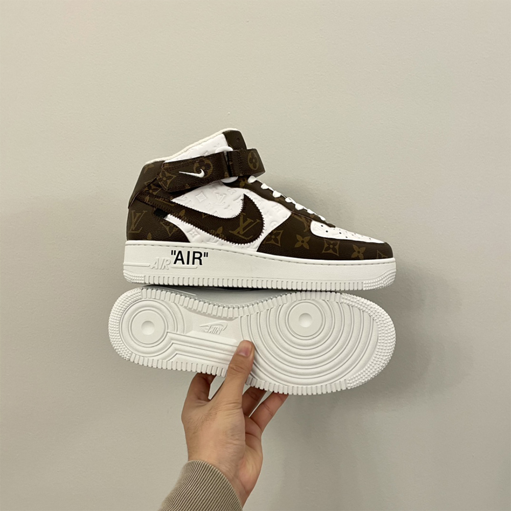 Louis Vuitton X Nike Air Force 1 Mid-Top Monogram Sneaker - EUR FASHION