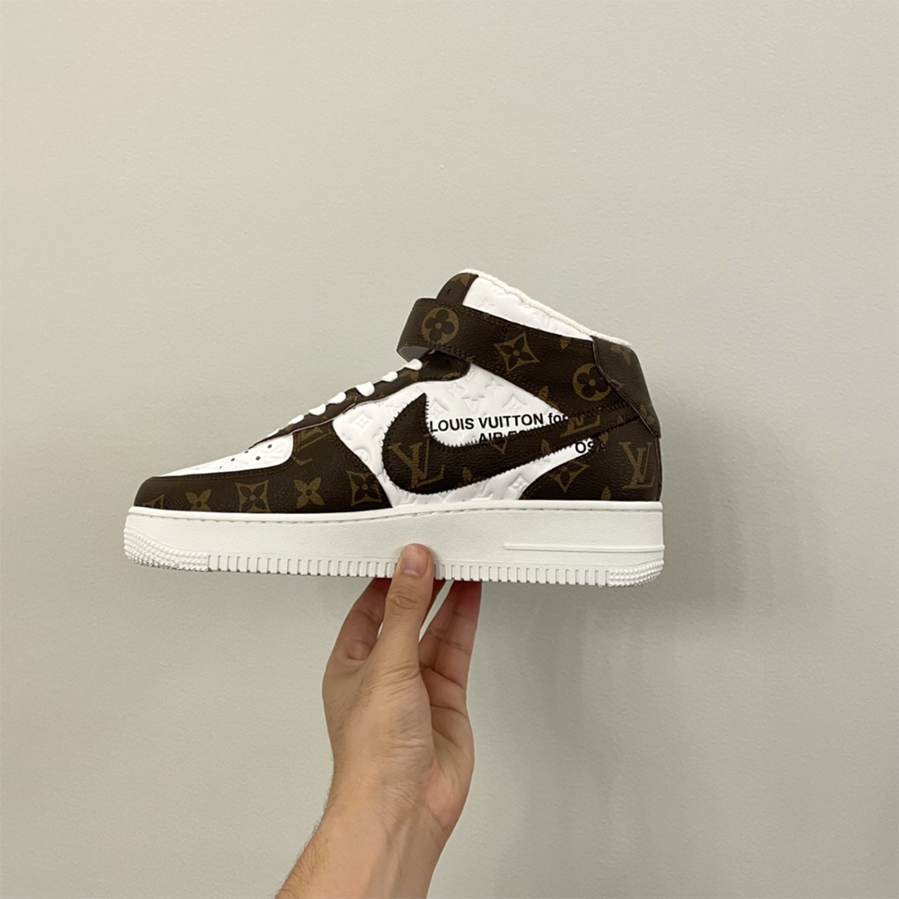 Louis Vuitton X Nike Air Force 1 Mid-Top Monogram Sneaker - EUR FASHION