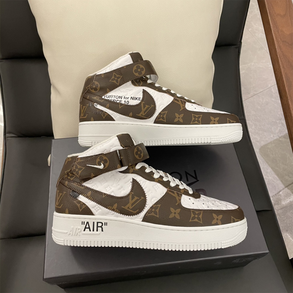 Louis Vuitton X Nike Air Force 1 Mid-Top Monogram Sneaker - EUR FASHION