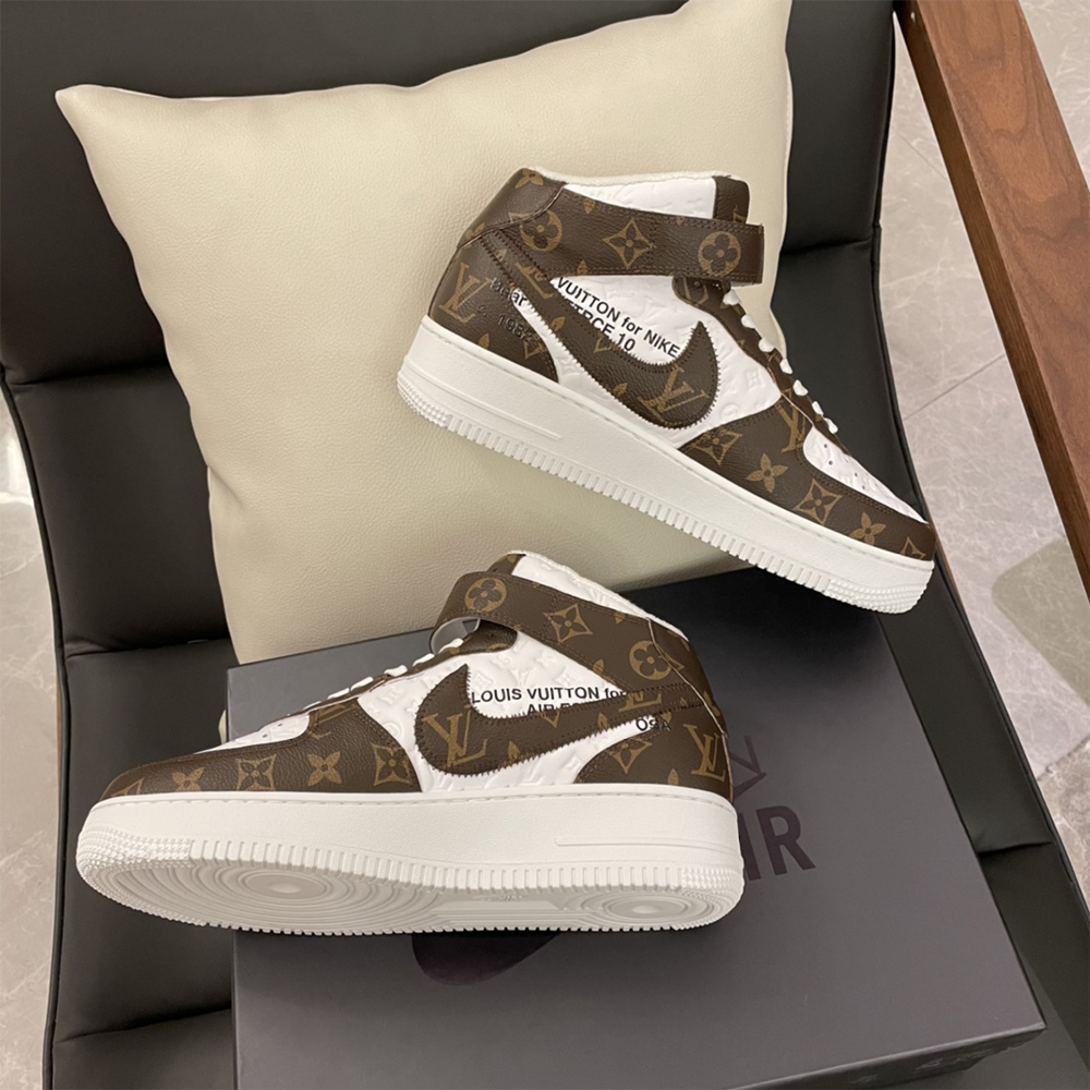 Louis Vuitton X Nike Air Force 1 Mid-Top Monogram Sneaker - EUR FASHION