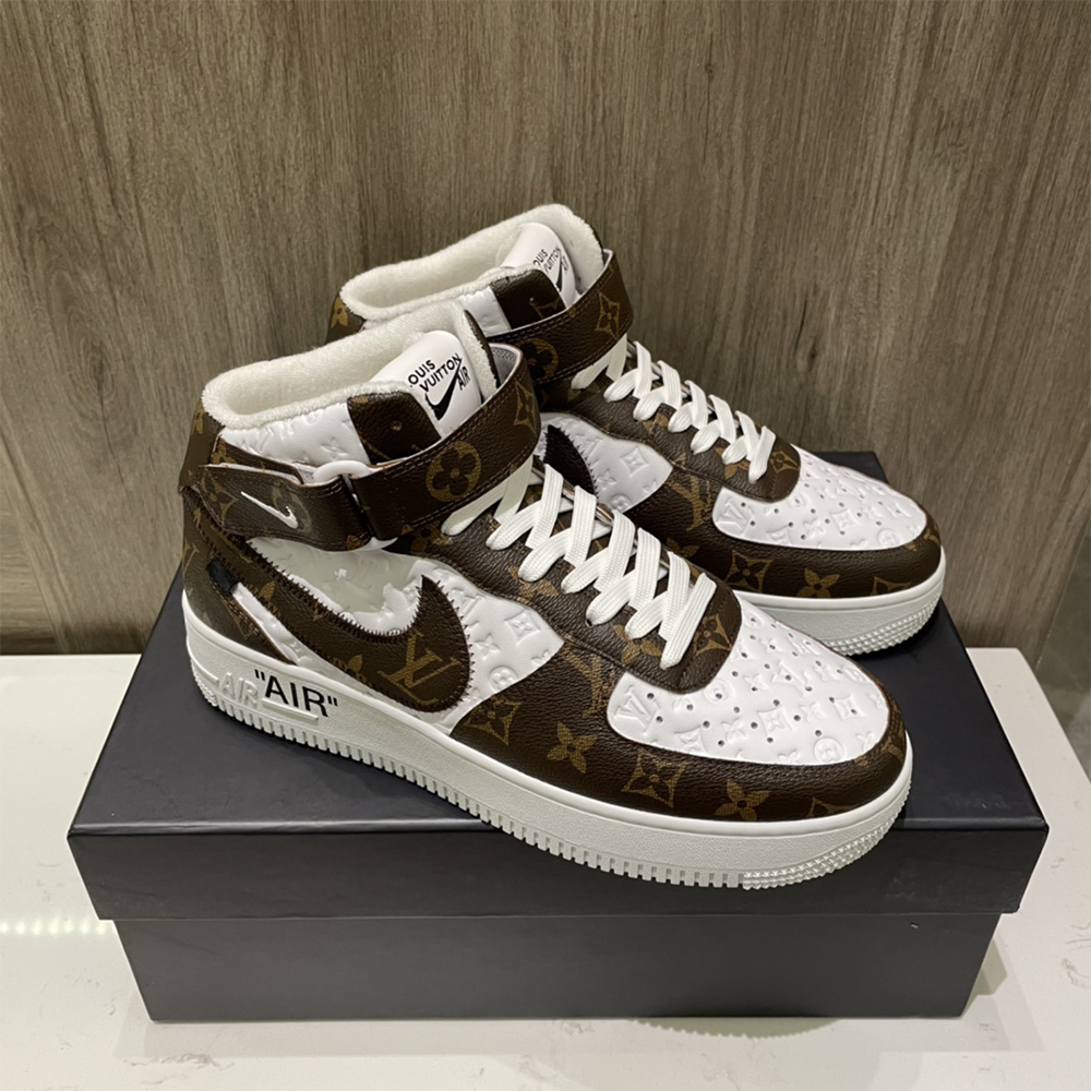 Louis Vuitton X Nike Air Force 1 Mid-Top Monogram Sneaker - EUR FASHION