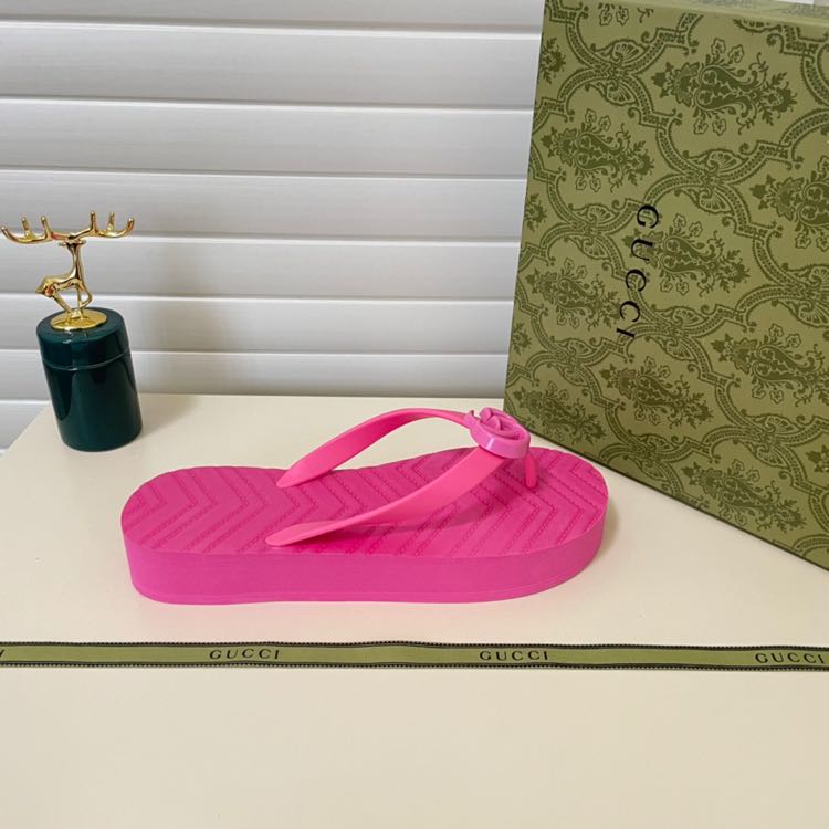 Gucci Thong Sandal With Double G - EUR FASHION