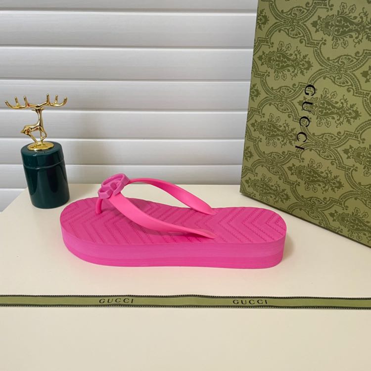 Gucci Thong Sandal With Double G - EUR FASHION