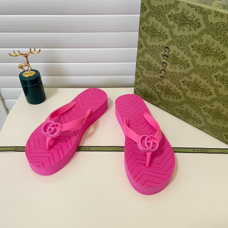 Gucci Thong Sandal With Double G - EUR FASHION