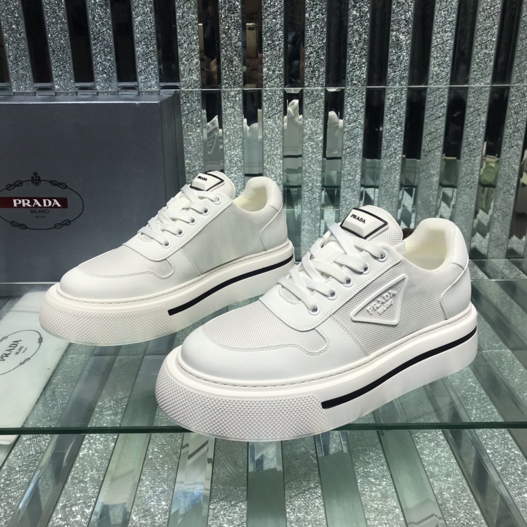 Prada Logo Sneakers In White - EUR FASHION