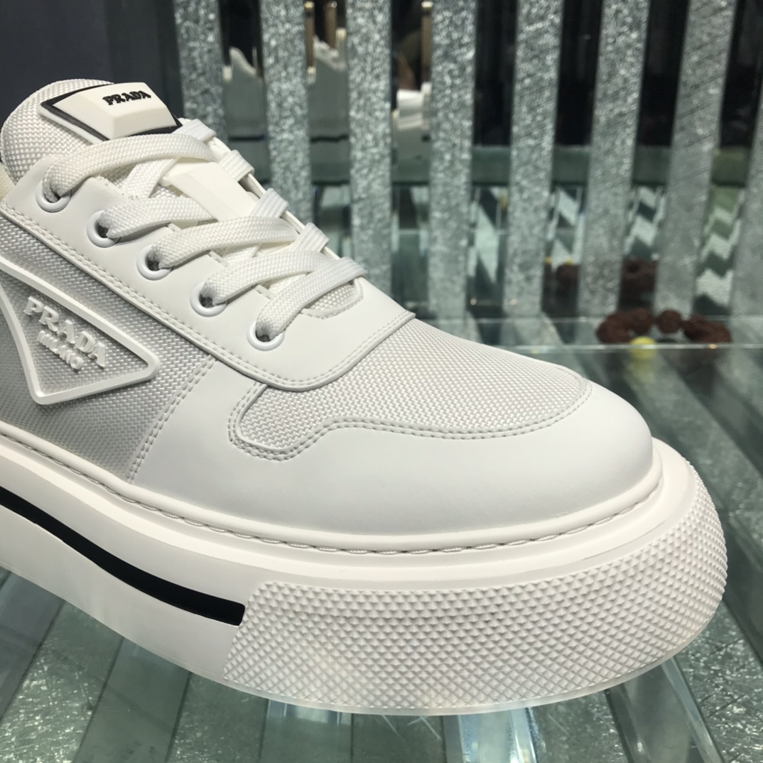 Prada Logo Sneakers In White - EUR FASHION