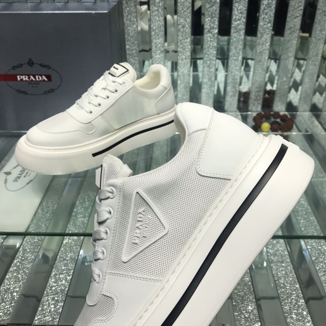 Prada Logo Sneakers In White - EUR FASHION